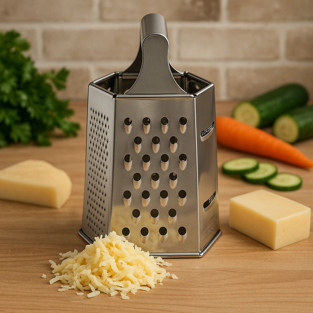 Regent Kitchen Grater 6-sided Stainless Steel, 195mm 21136.