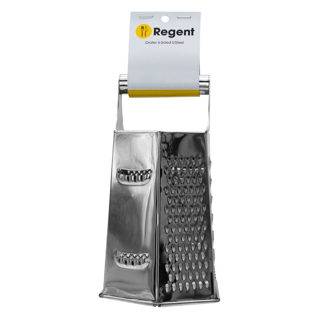 Regent Kitchen Grater 6-sided Stainless Steel, 195mm 21136.