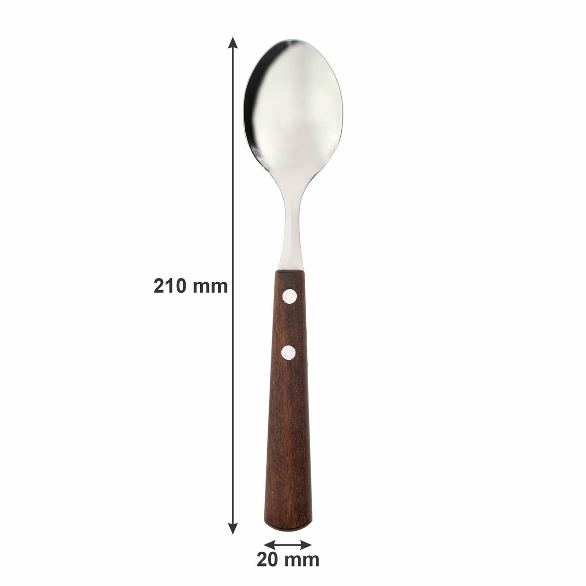 Regent Kitchen Table Spoons With Wooden Handles 4 Piece, 205mm 21202