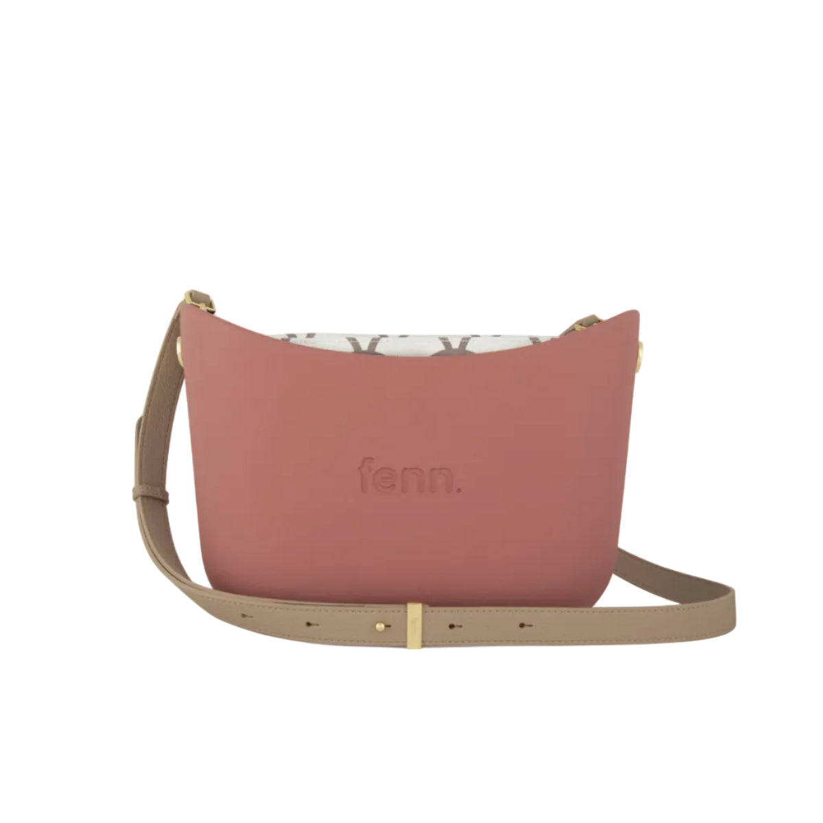 Fenn Original Everyday Messenger Bag With Adjustable Faux Leather Strap-Pink 024-016.