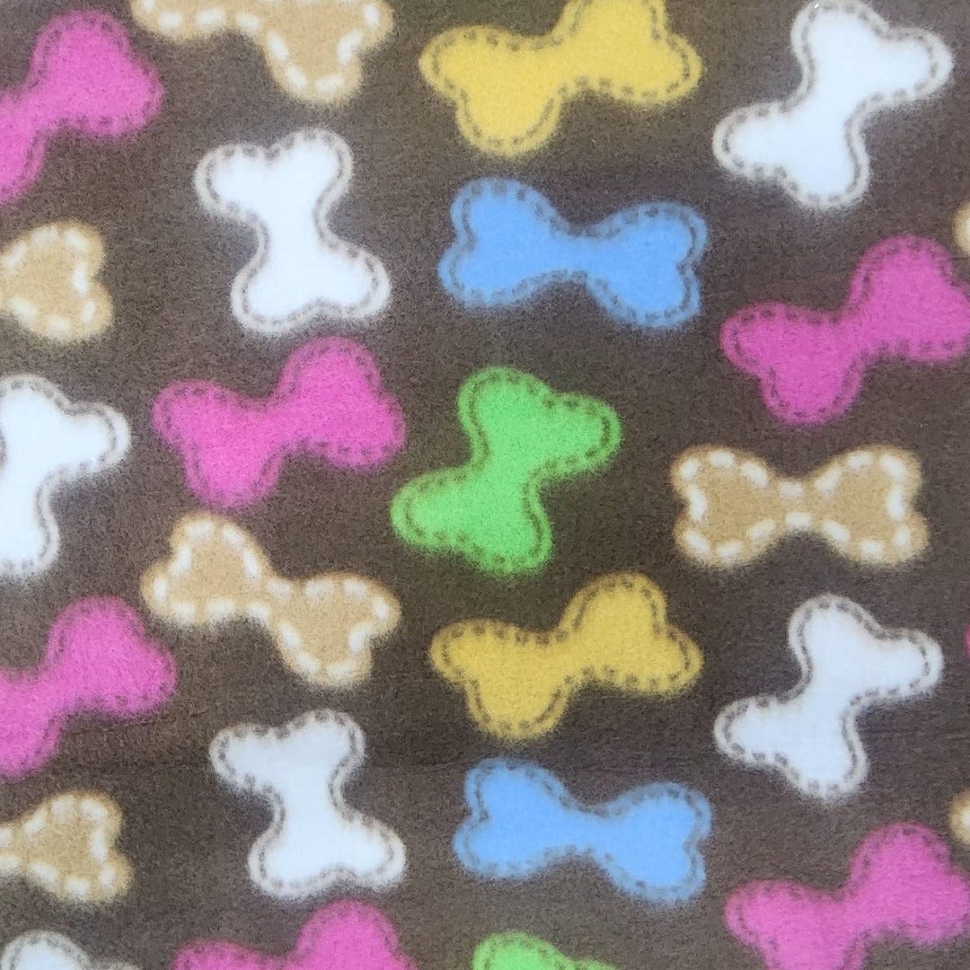 Fleece Blankets Printed Polar Fleece Fabric 150 cm Multi Bones (7667899498585)