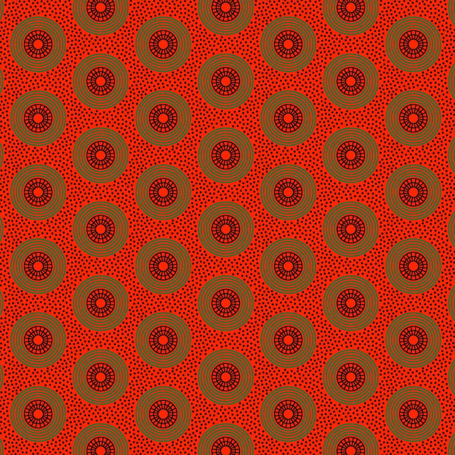 Original 3 Cat Fabric C/W16 DK Orange 90cm