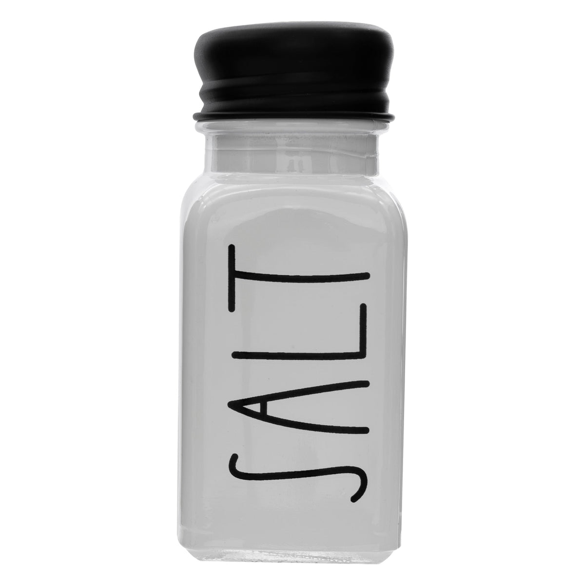 Regent Glass Black And White Salt & Pepper Shakers In A Black Caddy 3 Piece Set 27139