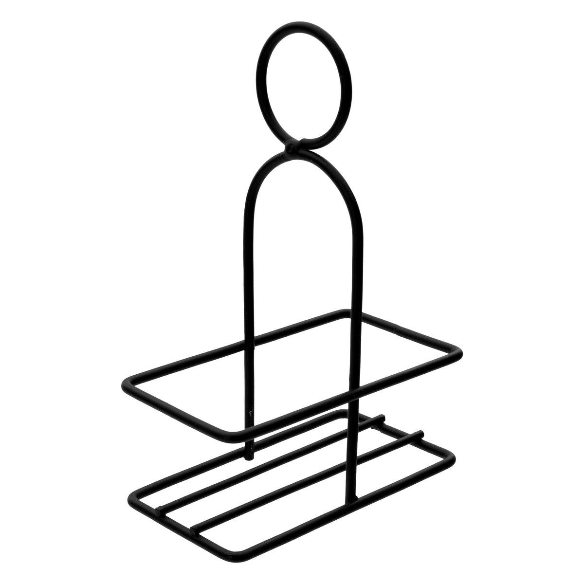 Regent Glass Black And White Salt & Pepper Shakers In A Black Caddy 3 Piece Set 27139