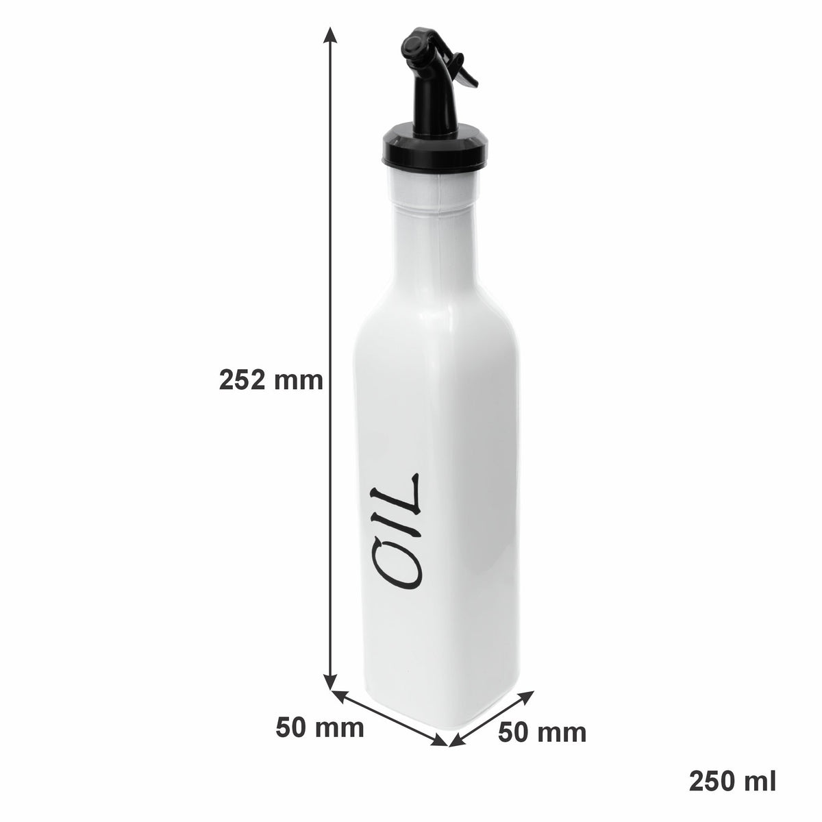 Regent Glass Black And White Condiments In A Caddy 5pk Set, 250ml L 85ml 27140