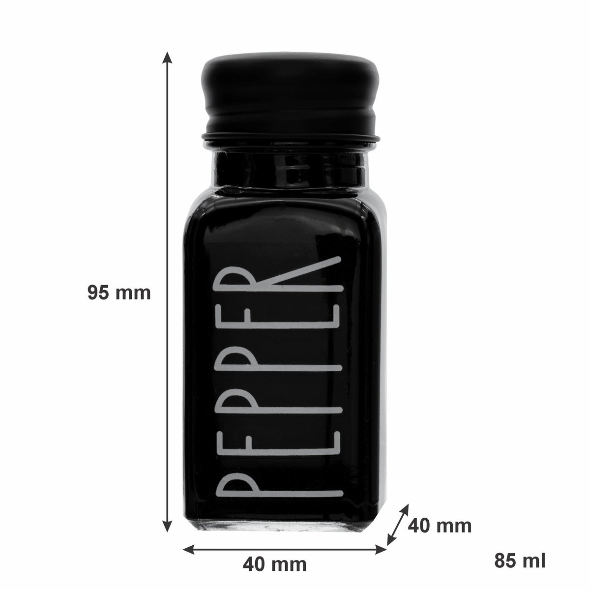 Regent Glass Black And White Condiments In A Caddy 5pk Set, 250ml L 85ml 27140