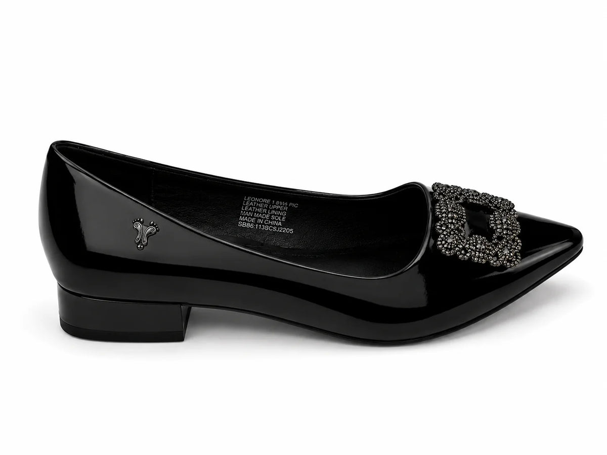 Butterfly Feet Women's Black Leonore 1 Low Court Heels-Black