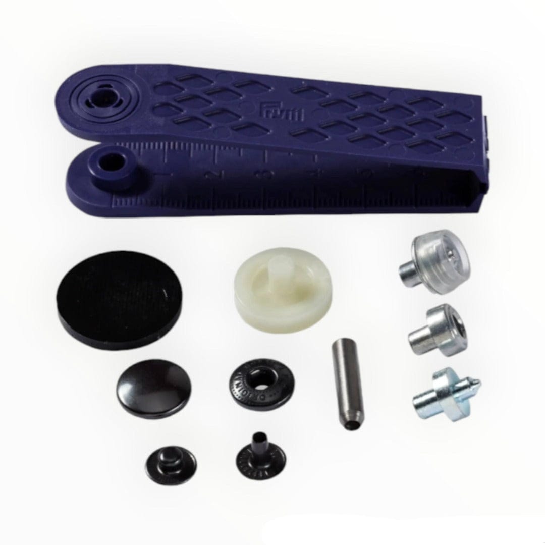 HABBY ACCESSORIES Habby Prym No-Sew Anorak Press Fasteners Black 15mm