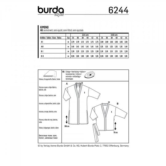 MHC World Habby Burda Pattern 6244 (7508429242457)