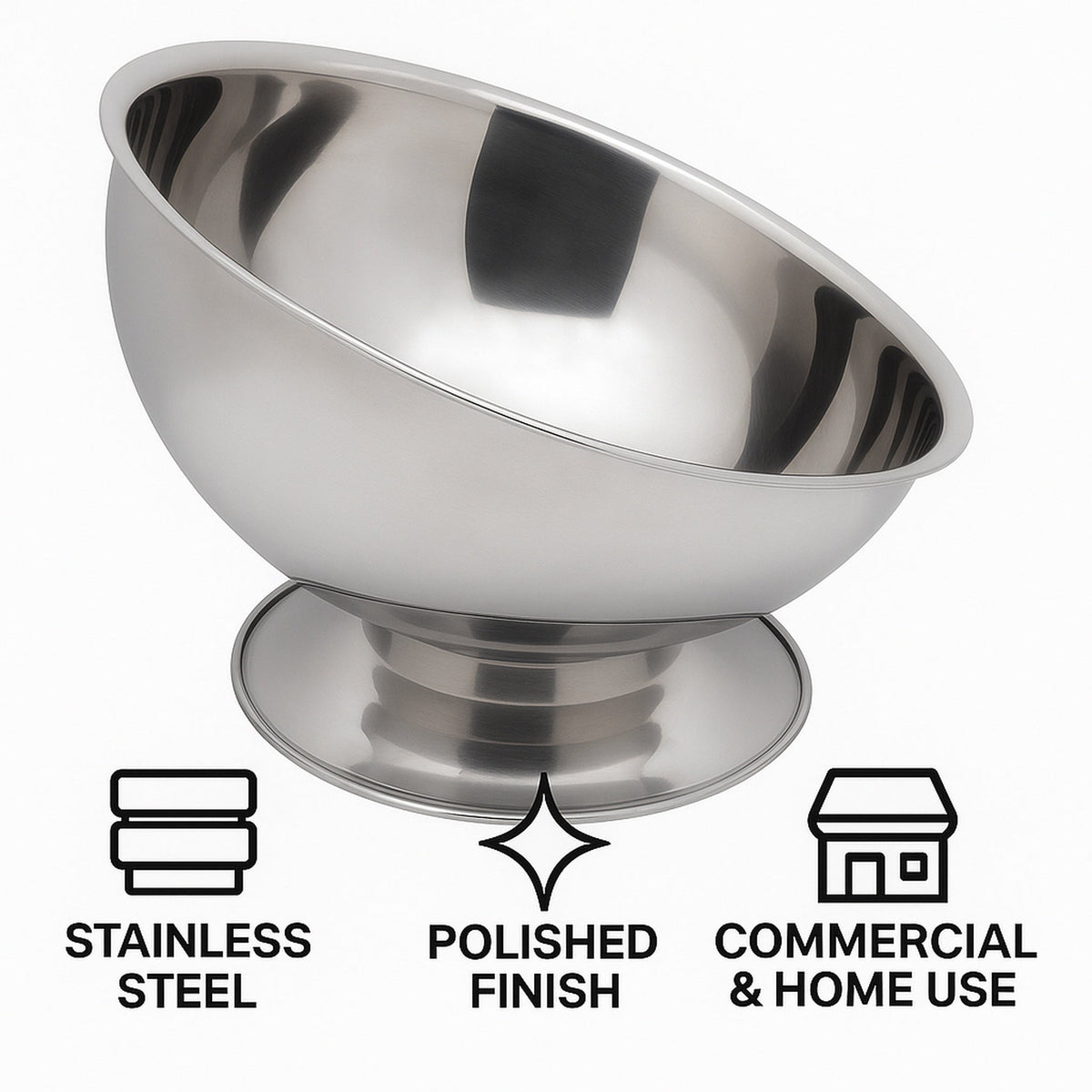 Regent Bar Butler Footed Angled Champagne Bowl Stainless Steel 9 Litre 30167