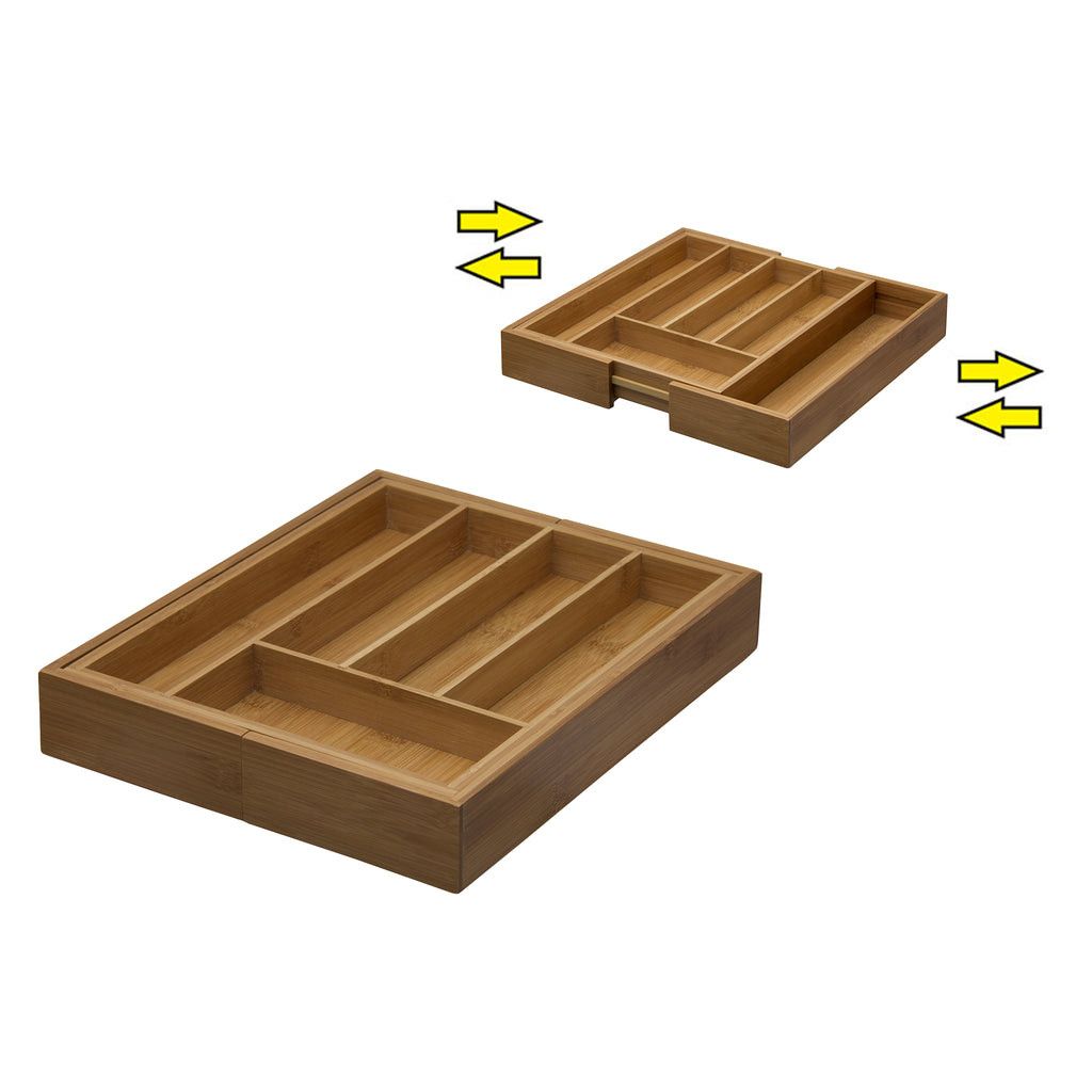 Regent Bamboo Expandable Cutlery Tray 400/260x320mm 30209.