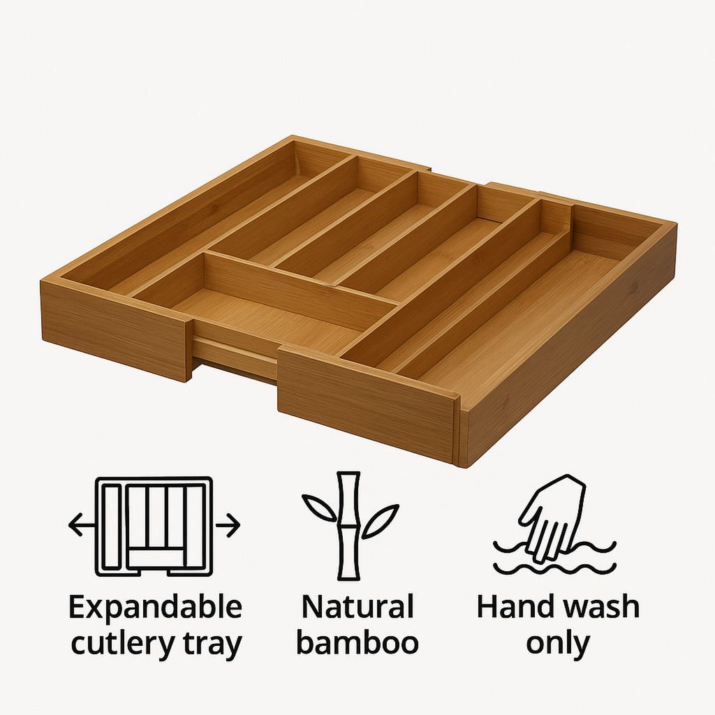 Regent Bamboo Expandable Cutlery Tray 400/260x320mm 30209.