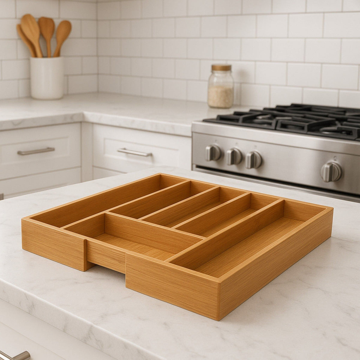 Regent Bamboo Expandable Cutlery Tray 400/260x320mm 30209.