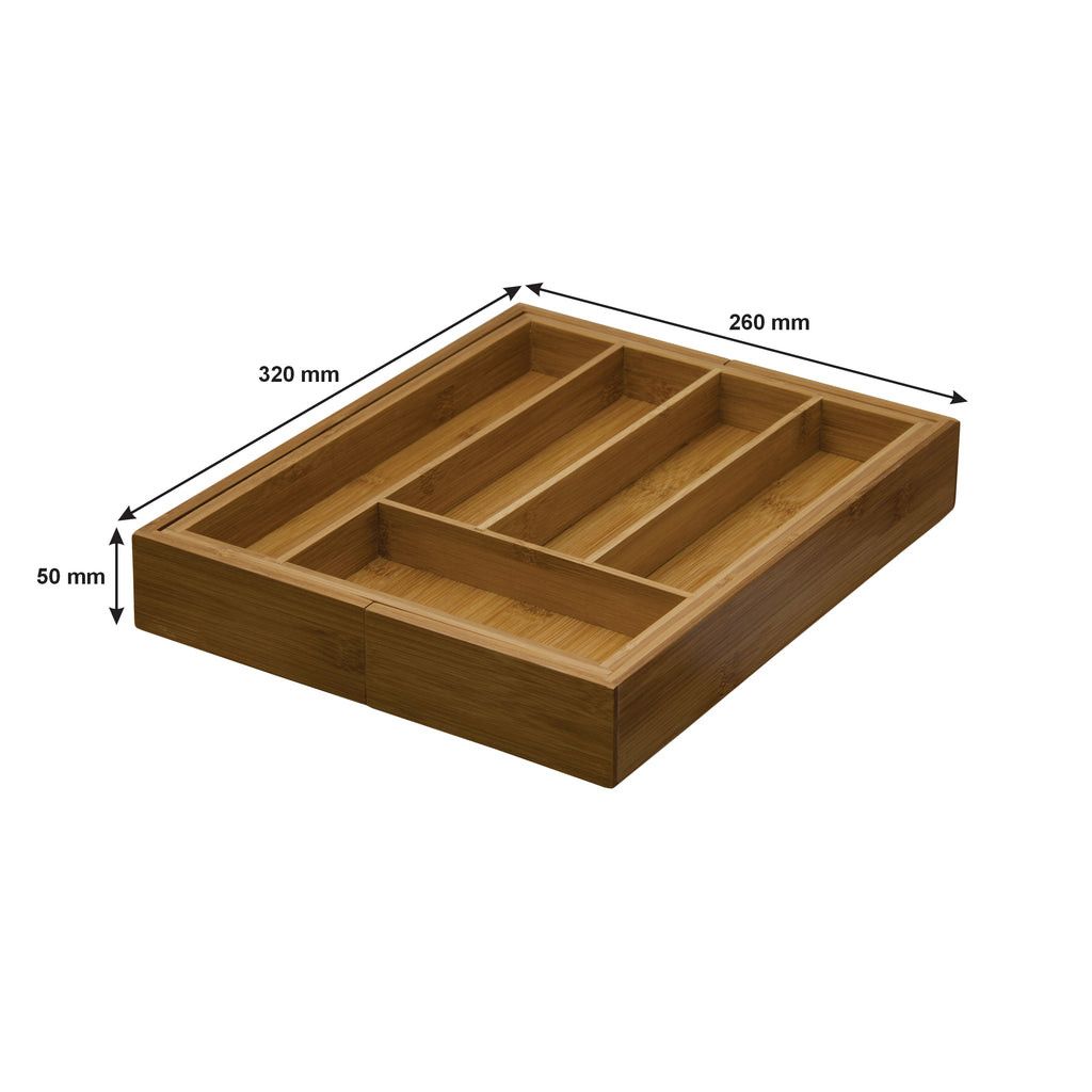 Regent Bamboo Expandable Cutlery Tray 400/260x320mm 30209.