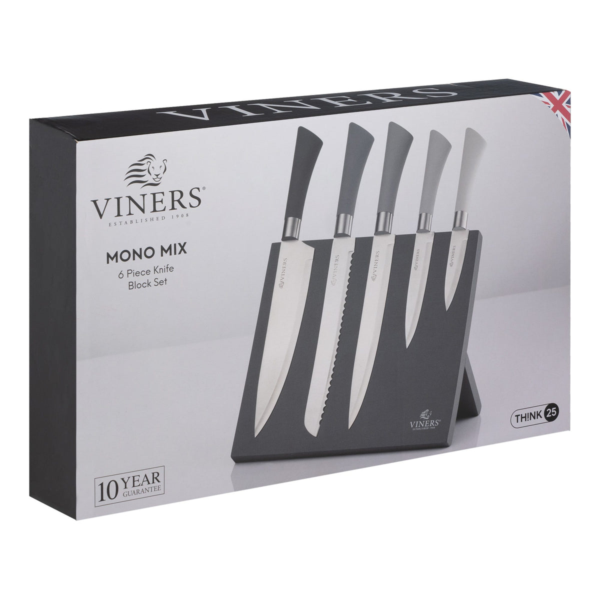 Viners Mono Mix Knife Block 6 Piece VN0305260