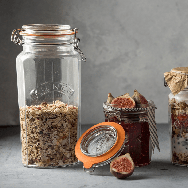 Kilner Universal Jar Kilner Facetted Clip Top Jar 1.8 Litre KL0025735 (7802479050841)