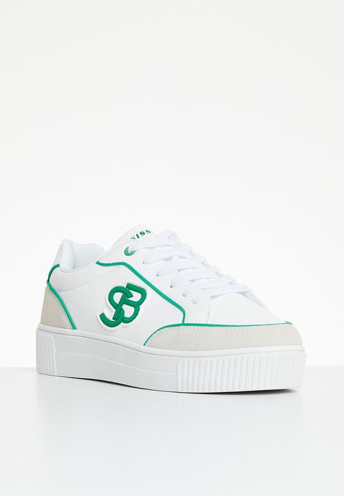 Sissy Boy Sneaker Ladies Green Combo Sneaker White Shoe (7289976160345)
