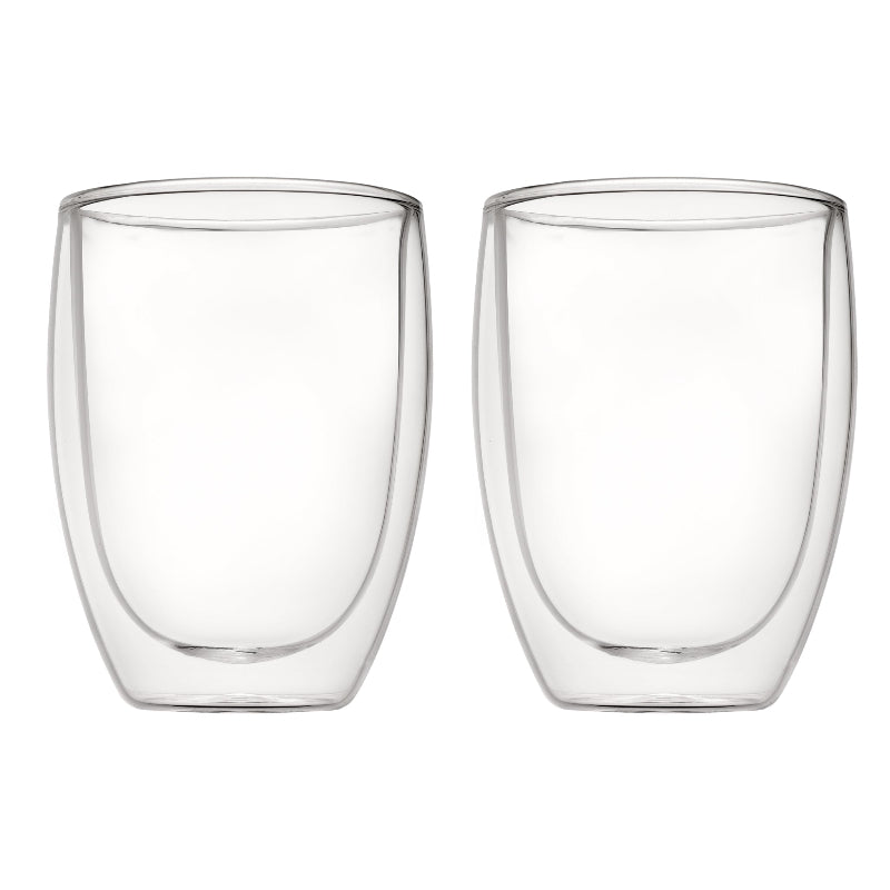 Consol Roma Double Wall Borosilicate Glass Tumbler 350ml Set Of 2
