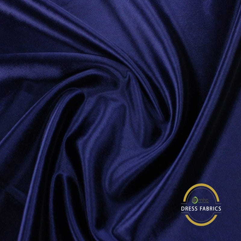 VELVET Fabric Bonded Prada Velvet Fabric Navy 140cm (7032270323801)