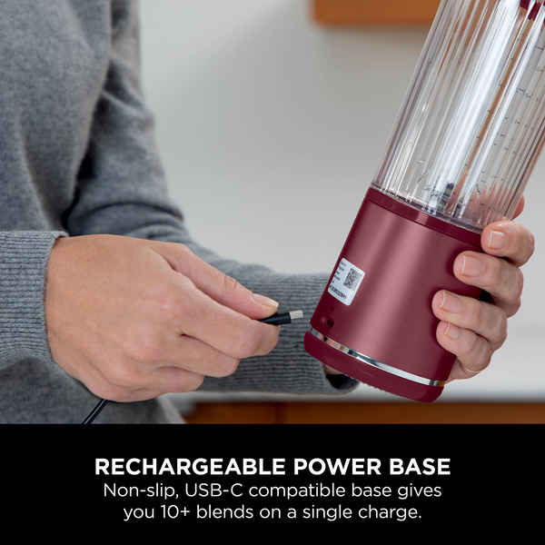 Ninja Blast Cordless Portable Blender 100W Cranberry BC151EUCR