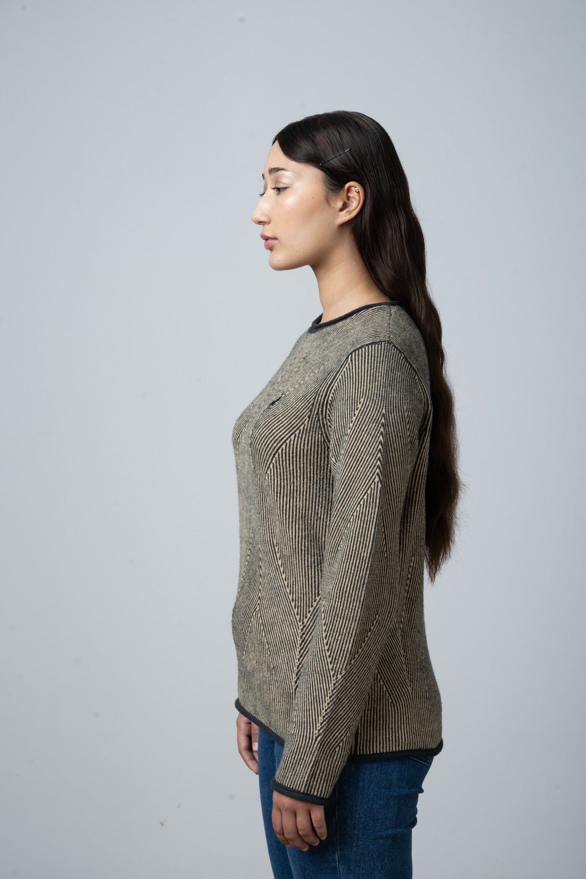 Polo Jersey Polo Women Alex Long Sleeve Textured Knit Jersey Dark Green