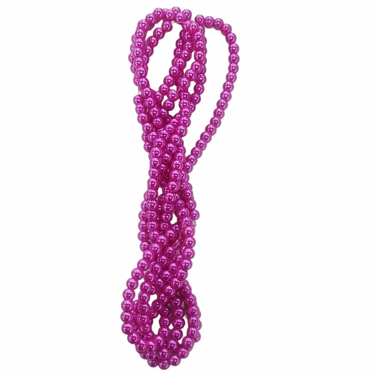 Glass Pearl Beads HABBY Cerise Glass Pearl Beads 8 mm (7768487067737)