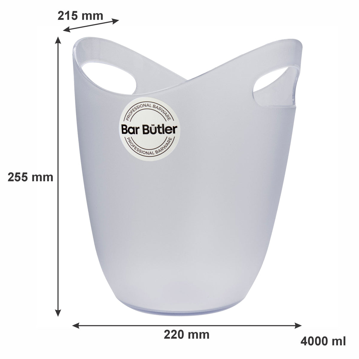 Regent Bar Butler Ice Bucket Opaque Ps Plastic, 4 Litre 73134