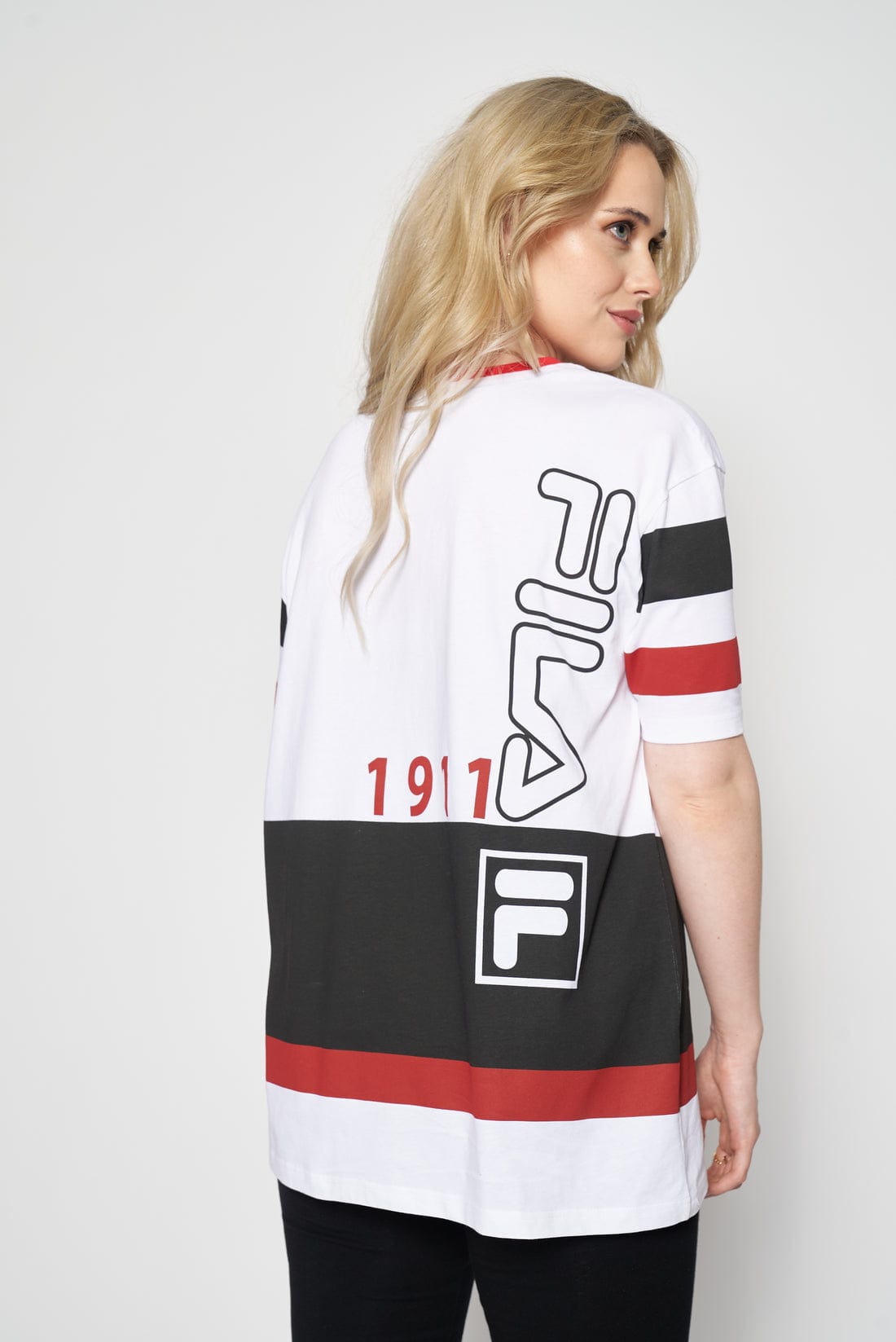 Fila Fila Mens Stella T-Shirt White/Black (7396289183833)