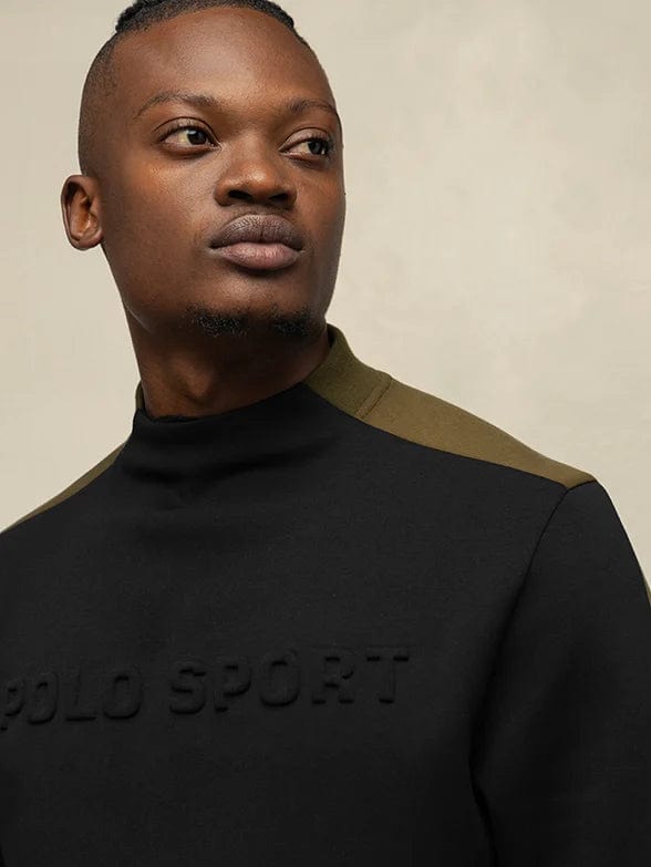 Polo Sweater Polo Long Sleeve Colour Block Sweat Top (7683810918489)