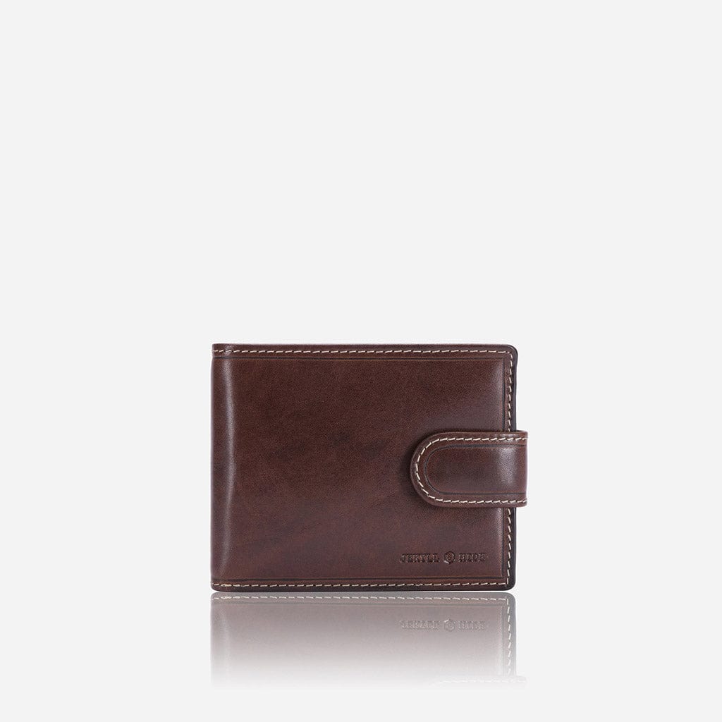 Jekyll & Hide Wallets Jekyll & Hide Oxford Billfold Wallet With Coin And Tab Closure Coffee (7266304295001)