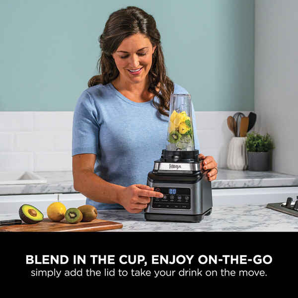 Ninja 3-in-1 Food Processor with Auto-iQ,1200W Black & Silver BN800EU
