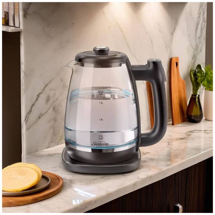 Sunbeam KETTLE Sunbeam 1.8 Litre Deluxe Glass Kettle SDGK-3000