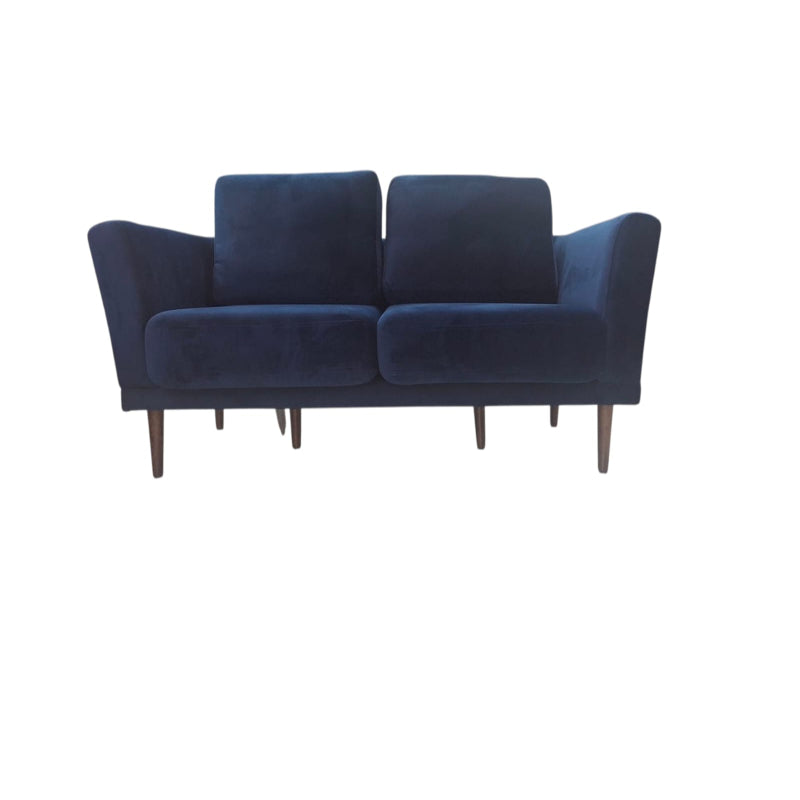 2 Div Blue Velvet Couch 2D-Venn