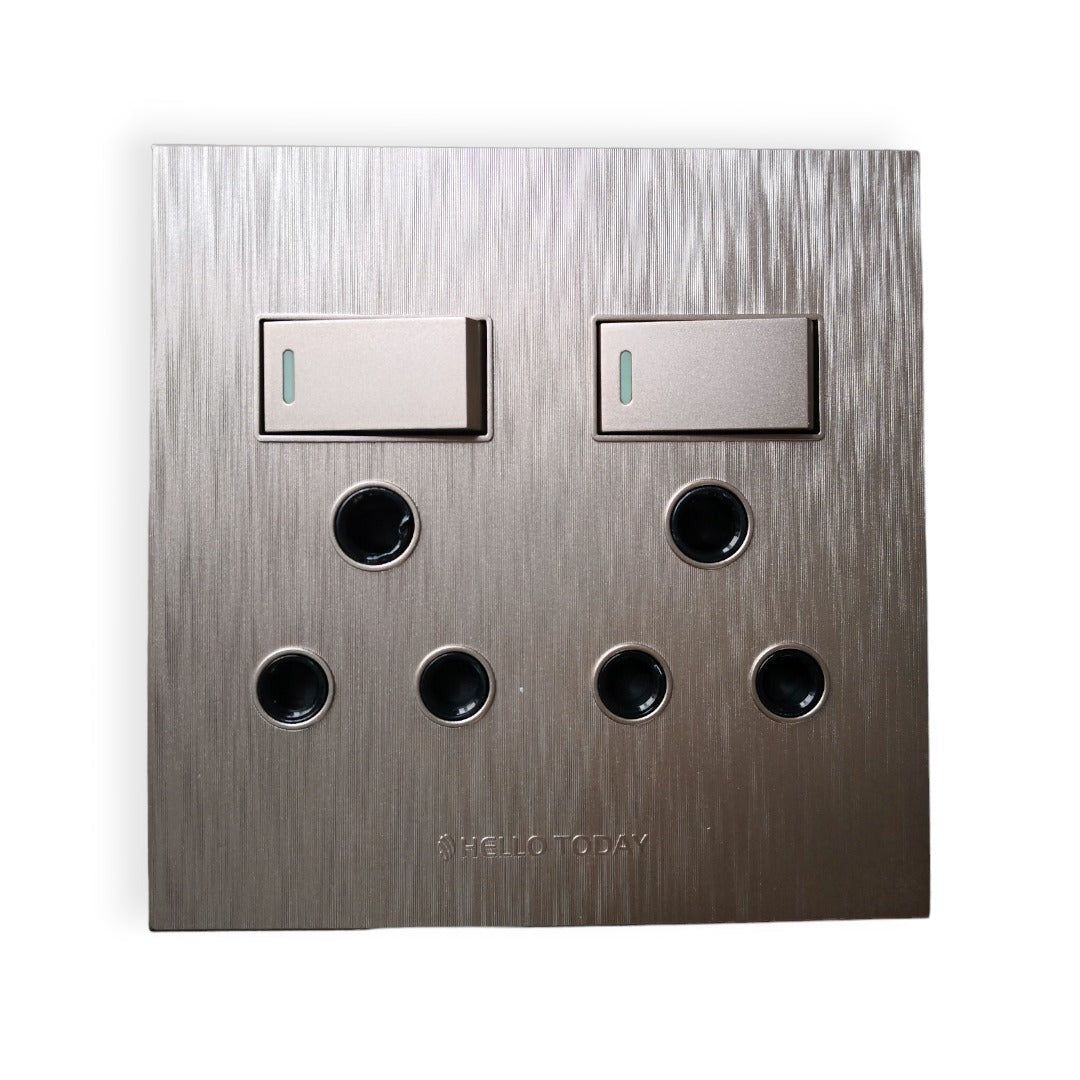 Hello Today SWITCHES Hello Today Plug S11-209D 2xSA Socket (7408029991001)