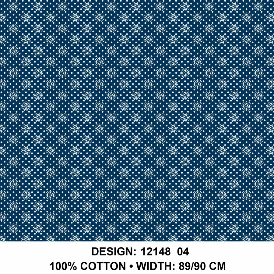 Original 3 Cats Fabric C/W04 Navy Blue 90cm