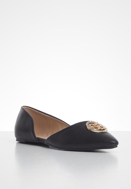 Sissy Boy LADIES SHOES Sissy Boy All Flat Remains Pump Black (6564645339225)