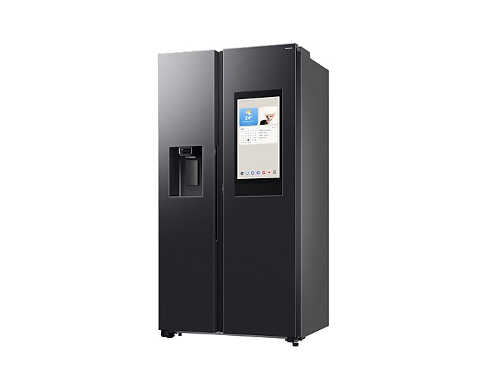 Samsung Bespoke AI Side by Side 21.5” Family Hub Screen Plumbed Black 594L RS90F64A2FFA