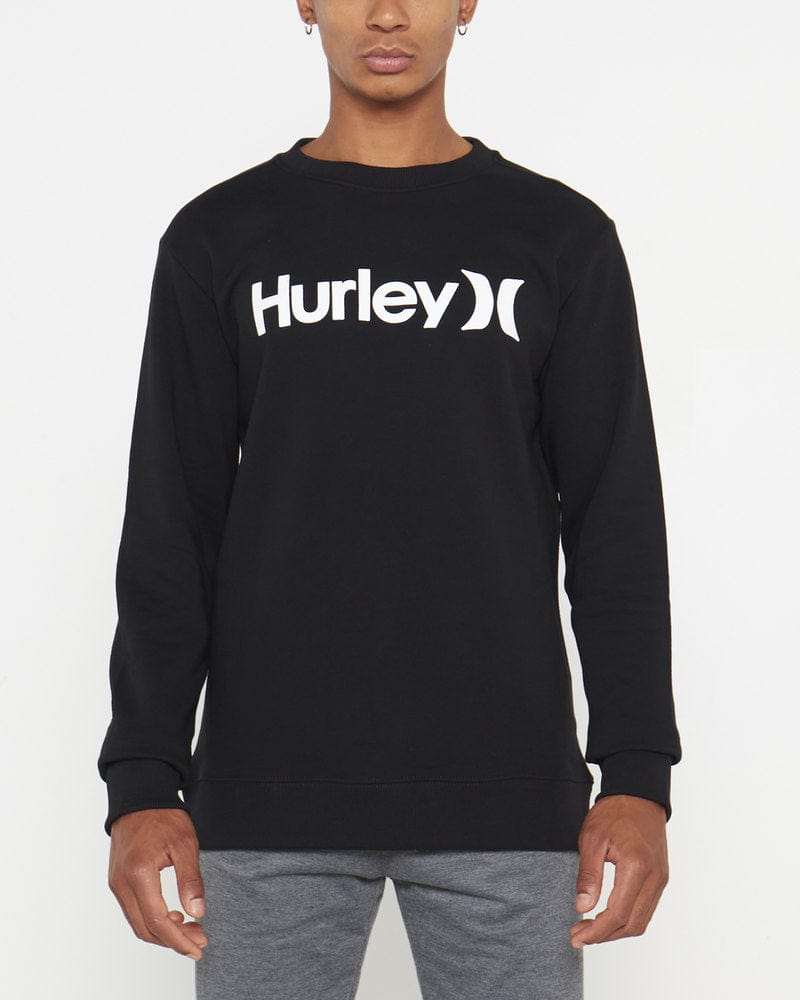 Hurley Sweater Hurley One & Only Crew Fleece Black (7633561780313)