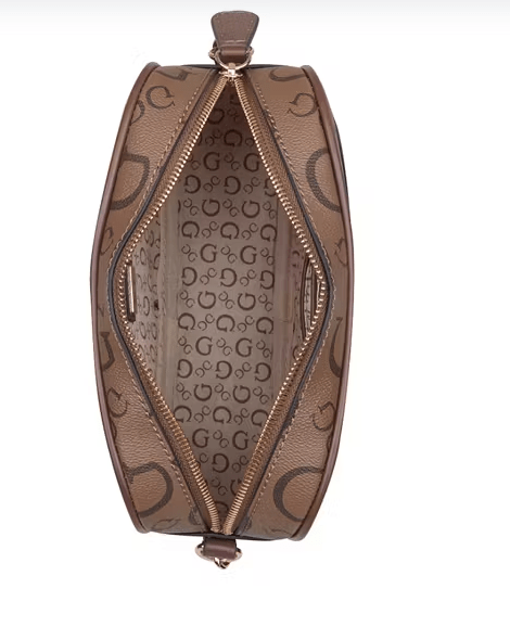 Guess Ladies Handbags Guess Women's Bag Brecken Mini Crossbody Brown (7795072860249)