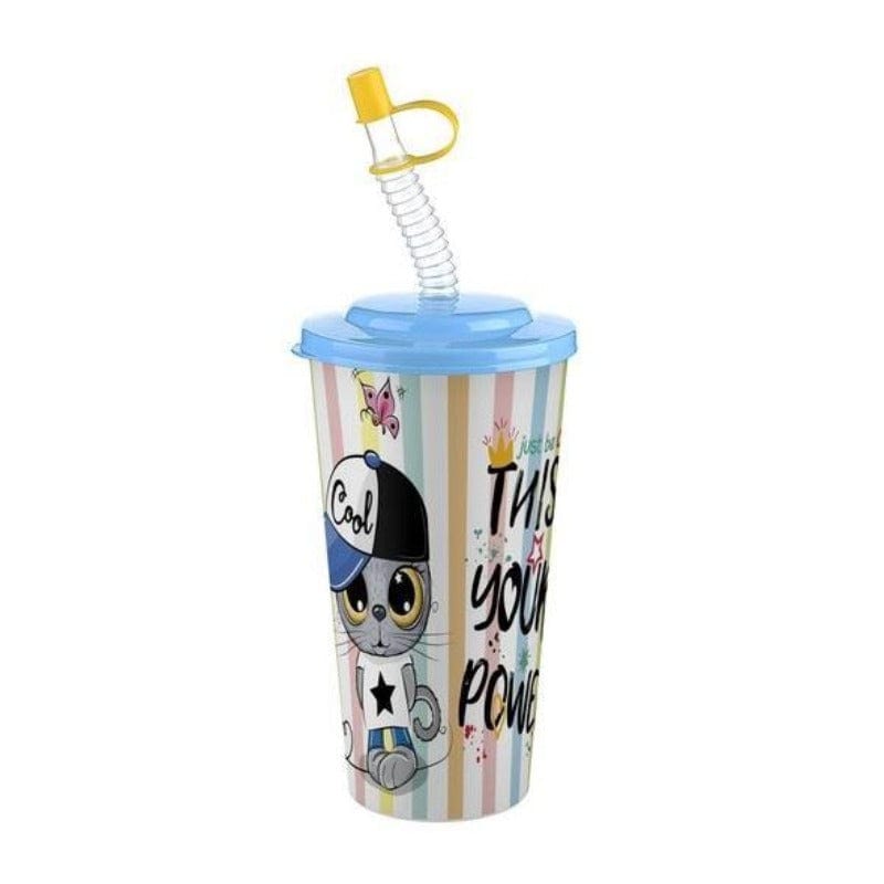 Titiz Plasticware Titiz So Cute Cup With Straw 650ML (4768570376281)