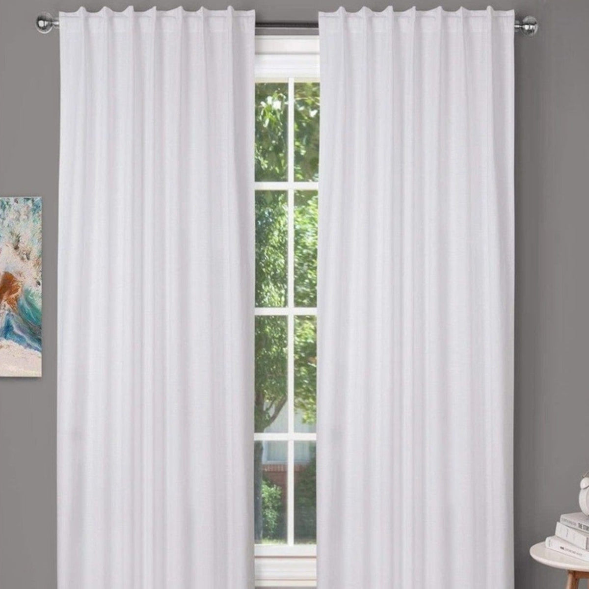 curtain material Curtain Fabrics Curtain Fabric Prussian Linen White 280cm