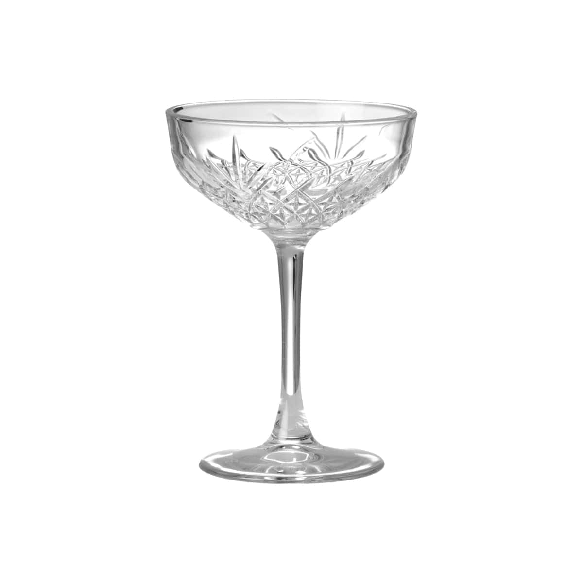 Pasabahce GLASS Pasabache Champagne Bowl Glasses Cut Glass Timeless Set OF 4 (7284983398489)
