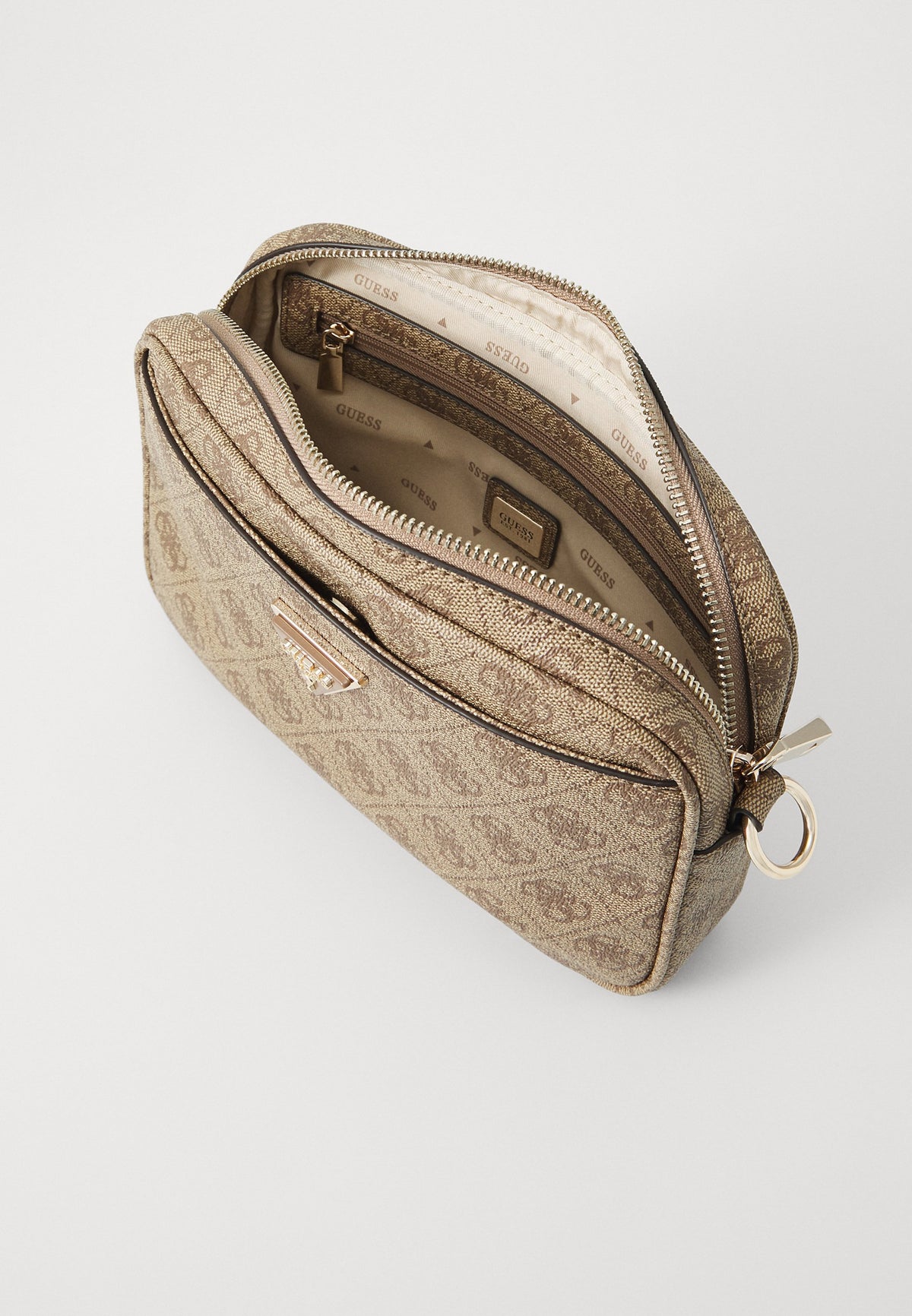 Guess Meridian 11 Camera Bag Crossbody Latte OS697414.