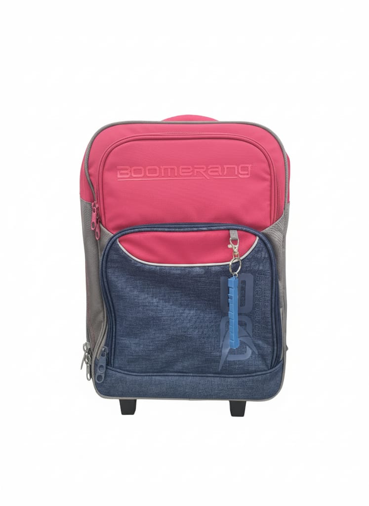 Boomerang School Bags Large Trolley Pink Navy