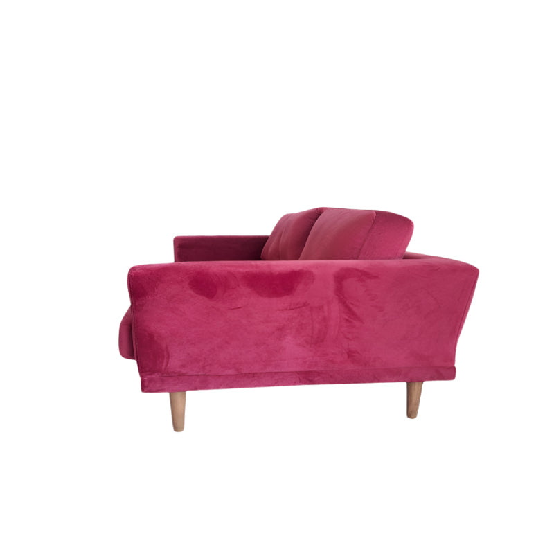 3 Div Burgundy Velvet Couch 3D-Venn