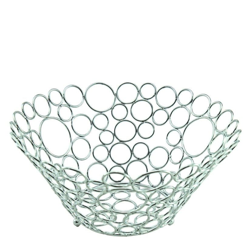 Stainless Steel fruit basket Chrome Circle Fruit Basket (6576435822681)