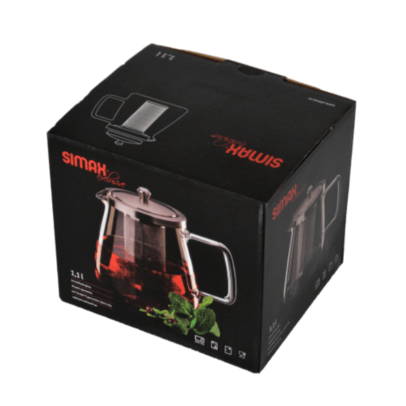Simax Teapot Simax Glass Teapot Charme & Strainer 1.10 Litre (7018273439833)
