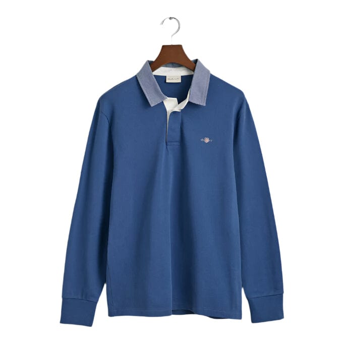 Gant Golf T Shirt Gant Chambray Heavy Rugger Blue