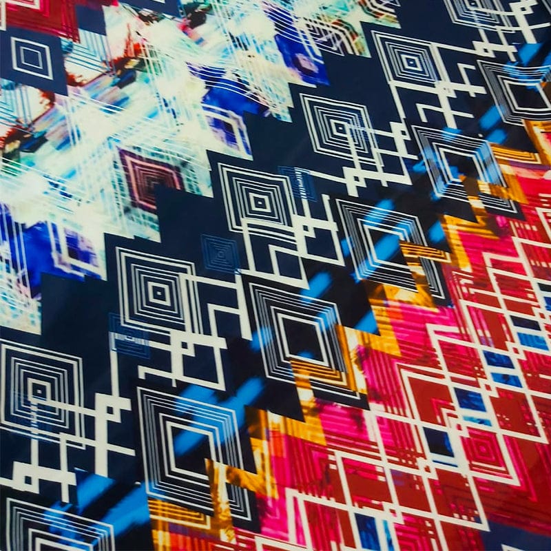 PRINTED SATIN Dress Fabrics Printed Milano fabric 150cm (4742919258201)