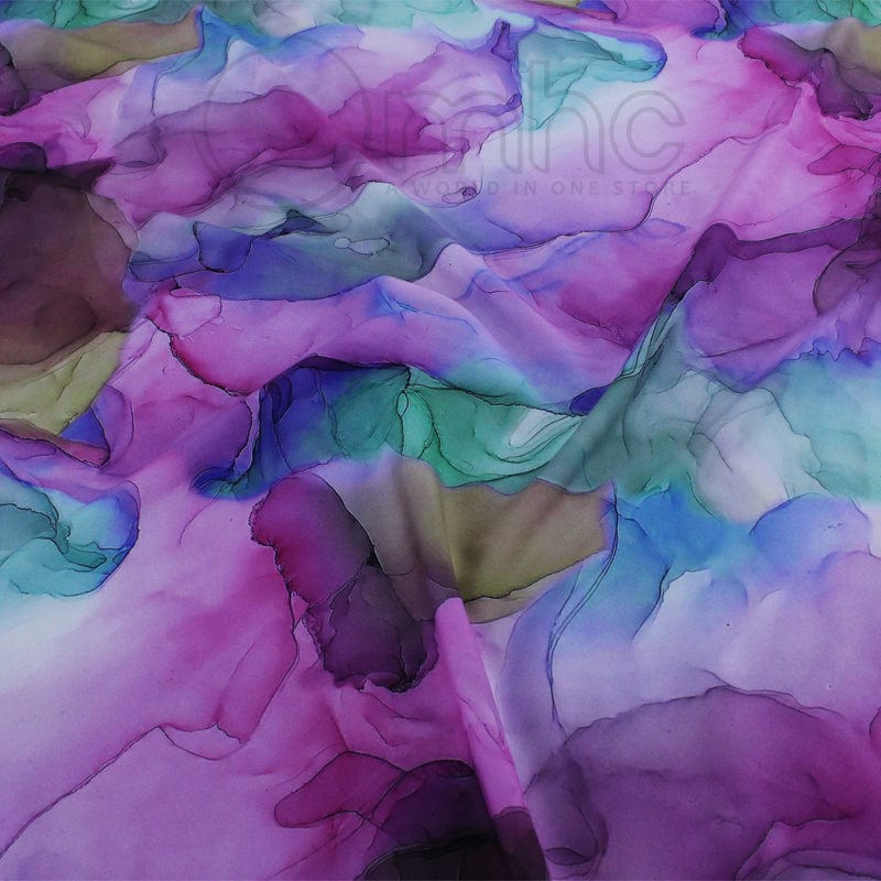 SILKY SATIN Dress Fabrics Printed Silky Satin Fabric 150cm (7174389989465)
